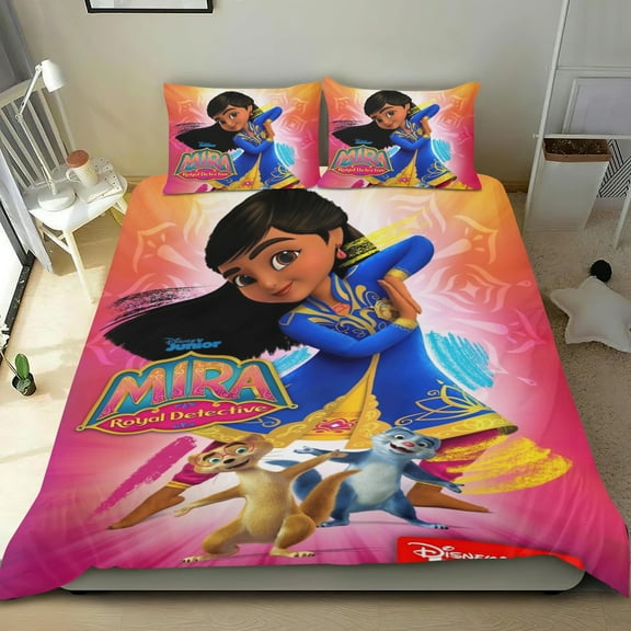 mira royal detective Themed Bed Sheet Set Three Piece Set 53x79 In ches Comfortable And Skin Friendly Unique Design Creating A Star Studded Night Home Decor Gifts For Family Friends fans