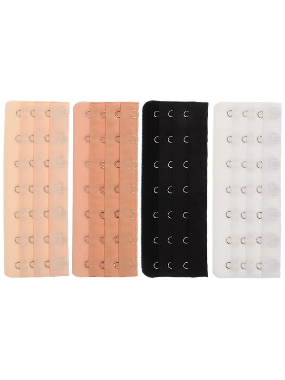 4 Pcs Stainless Steel Bra Extenders, 7 Shapes Hook Extensions for Women Shapewear Corset Bra