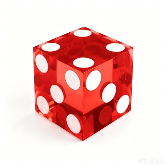 mirlewaiy 5Pcs Casino Dice, 19mm Precision Craps Dice, Sharp Edges Serialized Numbers Balanced Weight(Red)