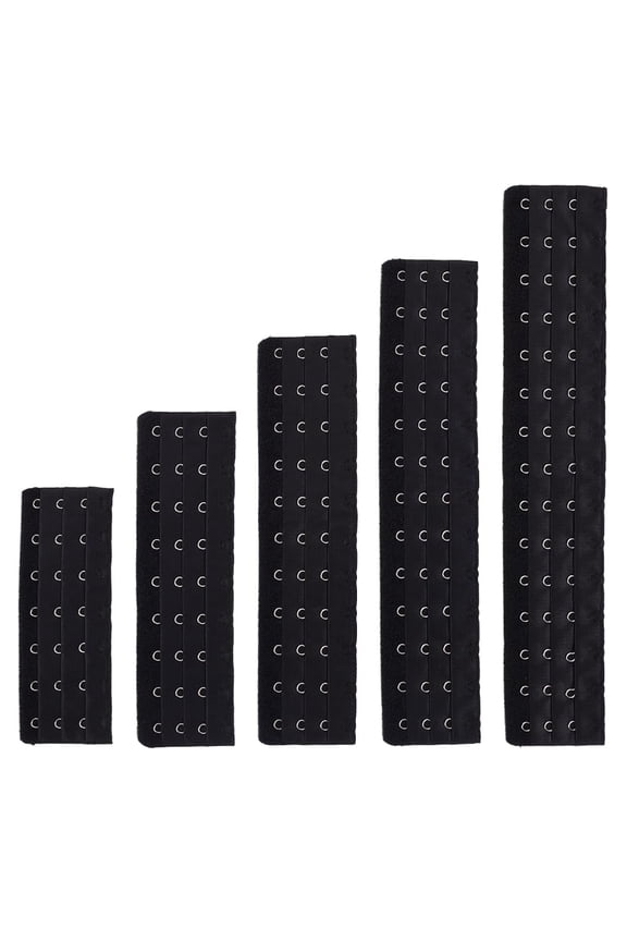 6 Pcs 3 Colors Corset Extenders, 18 Hook Elastic Back Adjusters with Stainless Steel Hooks for Shapewear