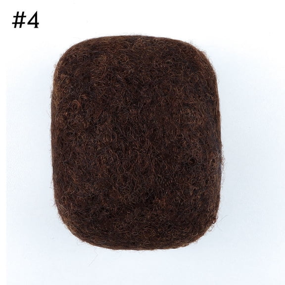 mirlewaiy Afro Kinky Bulk Human Hair #4 Dark Brown 30 Gram Tight Hair for Dreadlocks Twists Braids