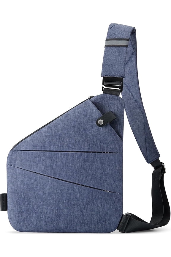 Anti Theft Crossbody Bag, Shoulder Bag Anti-theft Design for Travel, Sport, WorkAnti Theft Crossbody Bag, Shoulder Bag Anti-theft Design for Travel, Sport, Work-Blue
