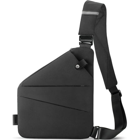 mirlewaiy Anti Theft Crossbody Bag, Shoulder Bag Anti-theft Design for Travel, Sport, WorkAnti Theft Crossbody Bag, Shoulder Bag Anti-theft Design for Travel, Sport, Work-Black