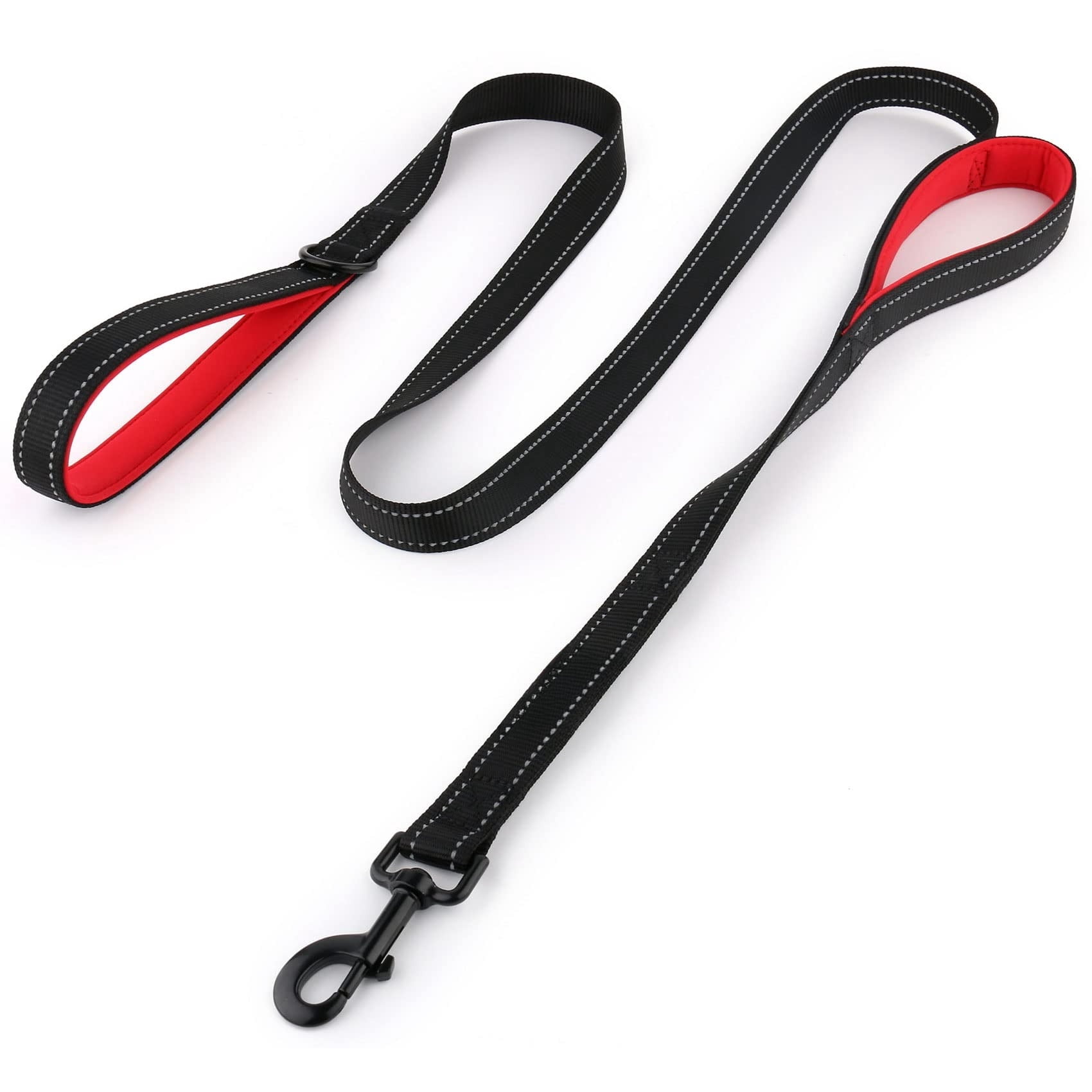 mirlewaiy Dog Leash 6ft Long,Traffic Padded Two Handle,Heavy Duty,Reflective Double Handles Lead for Control Safety Training,Leashes for Large Dogs or Medium Dogs,Dual Handles Leads(Green)