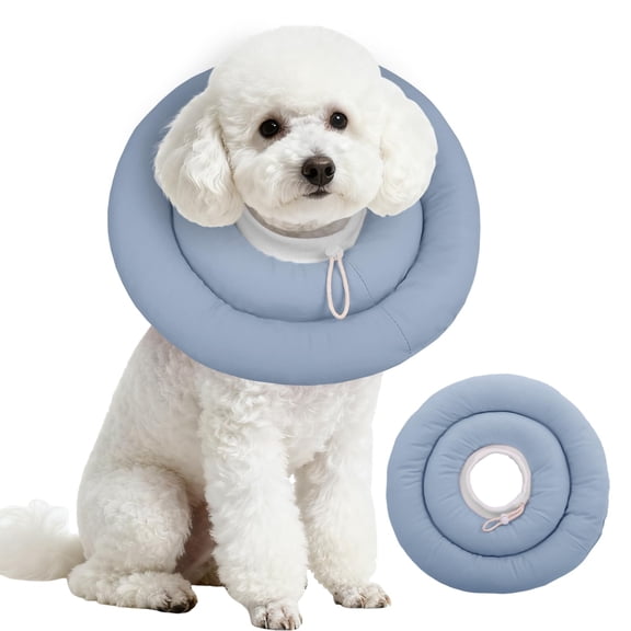 mirlewaiy Dog Recovery Collar, Waterproof Soft Dog Cone After Surgery, Comfy Protective Elizabethan Collar Alternative for Dogs Cats, Adjustable Pet Neck Donut Cone Anti-Licking Biting Wounds,Pink,S