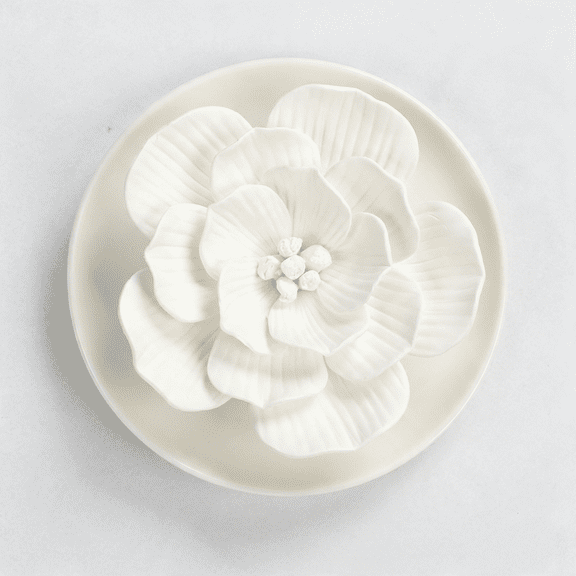 mirlewaiy Lotus Flower Essential Oil Diffuser, Ceramic Passive Aromatherapy Ornament with TrayStyle7