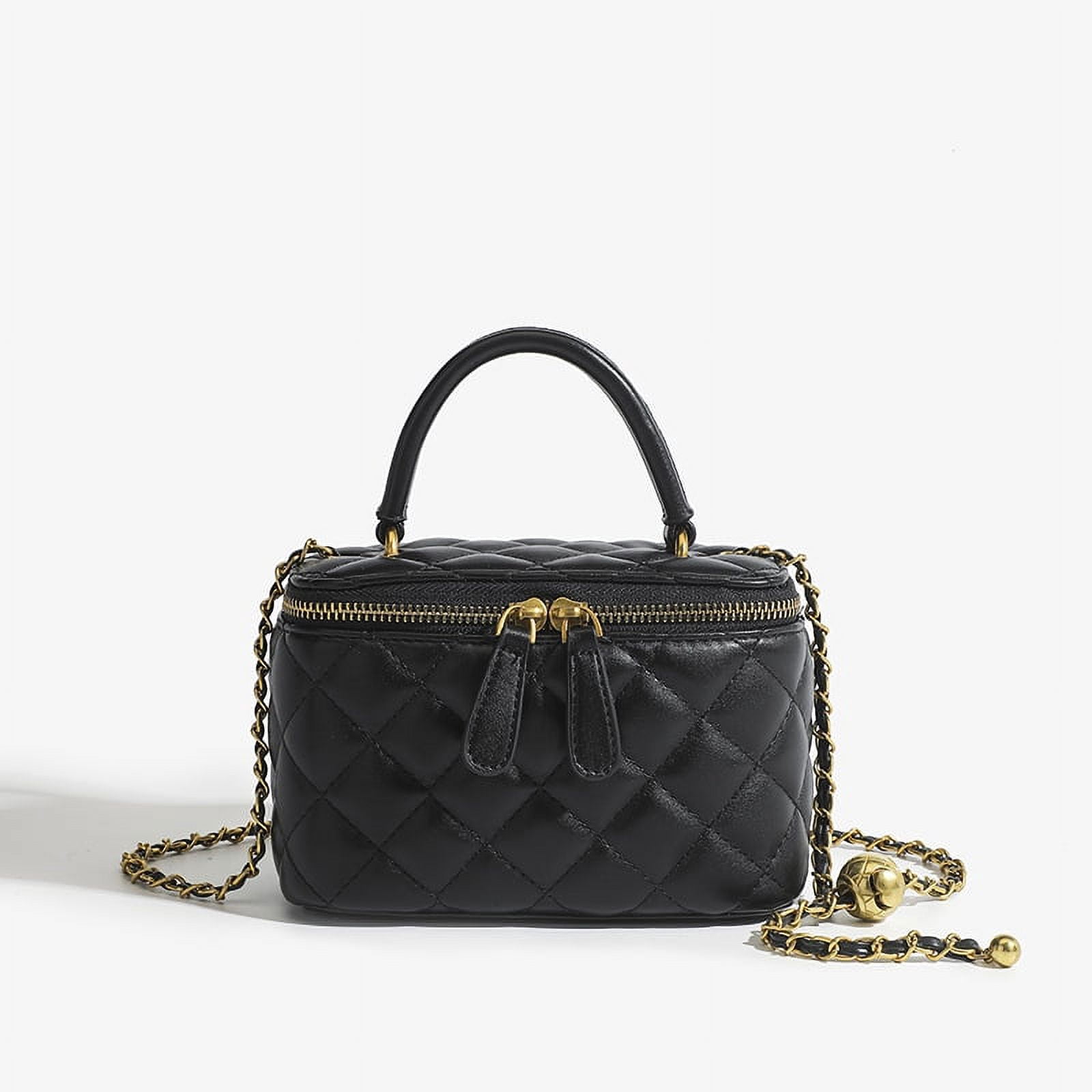 mirlewaiy Mini Quilted Box Crossbody Bags for Women, Small Square Designer Clutch Purses with Adjustable Chain Strap