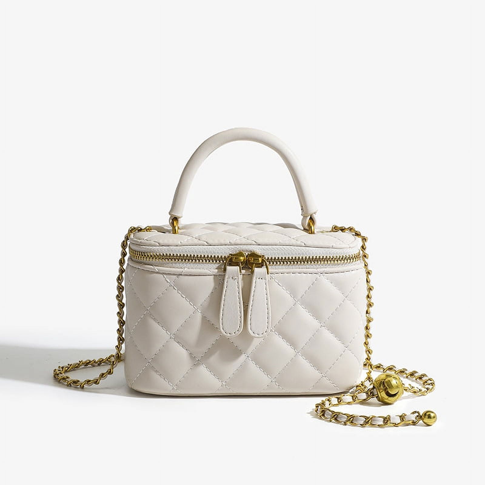mirlewaiy Mini Quilted Box Crossbody Bags for Women, Small Square Designer Clutch Purses with Adjustable Chain Strap