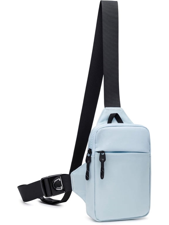 Mini Sling Bag for Men Women, Waterproof Utility Crossbody Backpack Chest Bag for Hiking Travel Sports Running-Light Blue