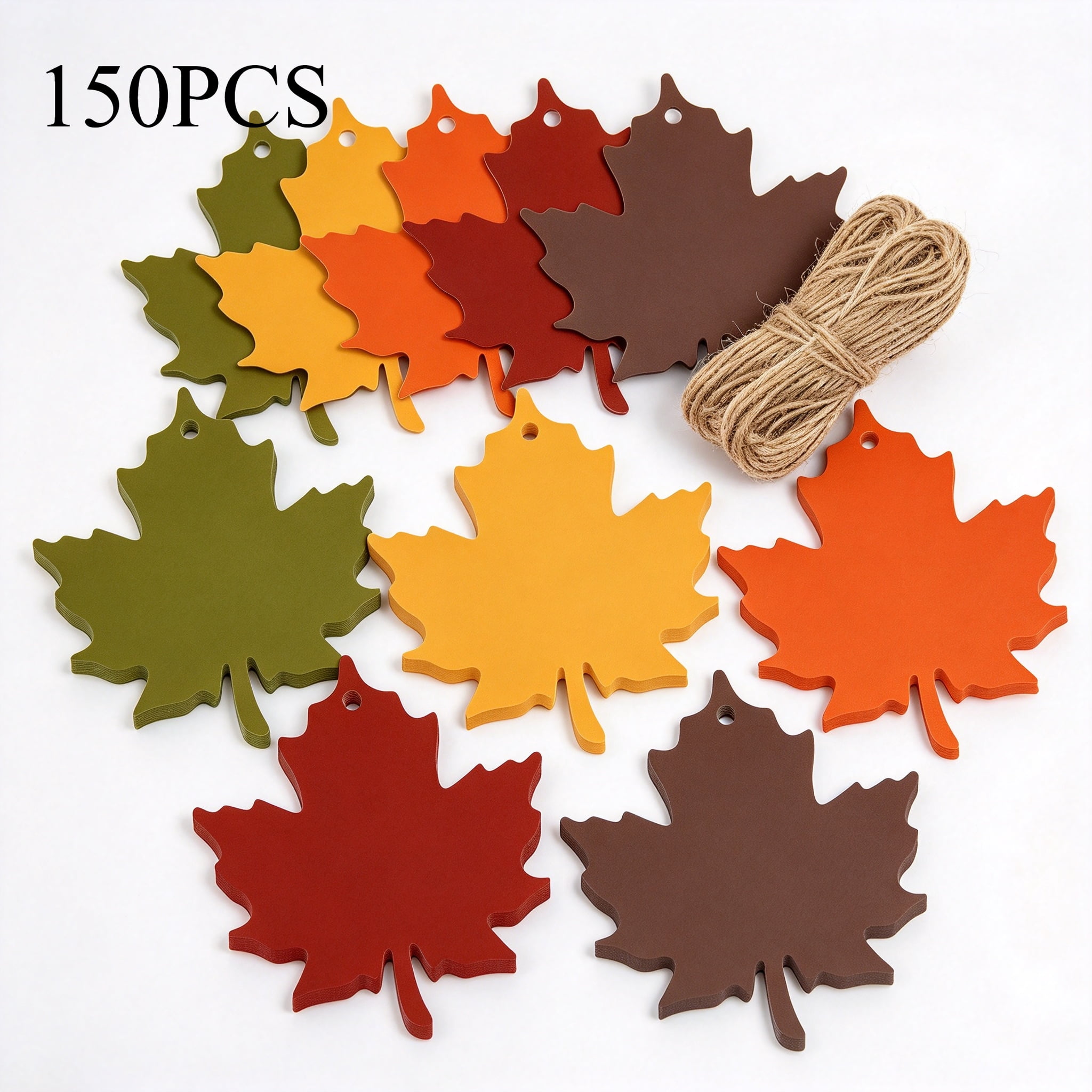 mirlewaiy Thanksgiving Maple Leaf Kraft Paper Gift Tags, Blank Hanging ...