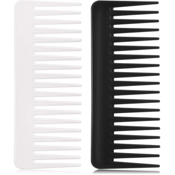 mirlewaiy Wide Tooth Detangling Comb, No Handle Large Comb for Curly Wet & Dry Hair(White, Cyan)