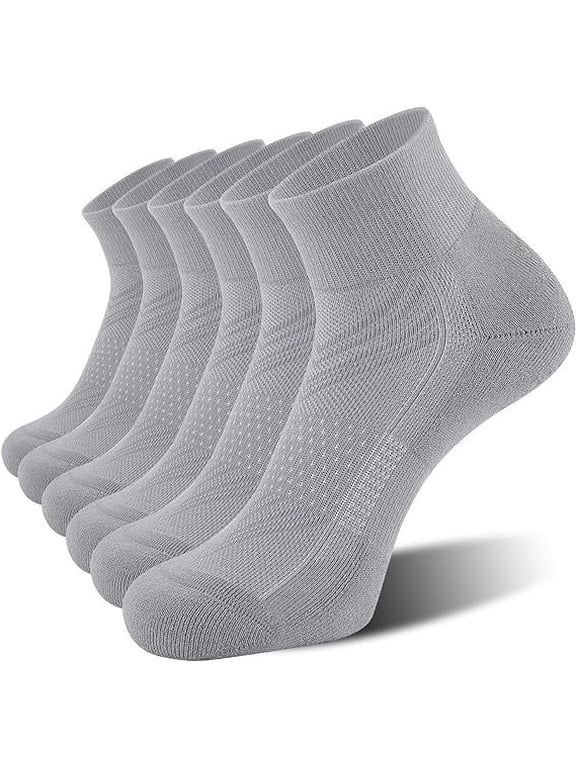 Women Plus Size Crew Socks, Simple Versatile Athletic Casual Running Sports Socks(6Pairs)