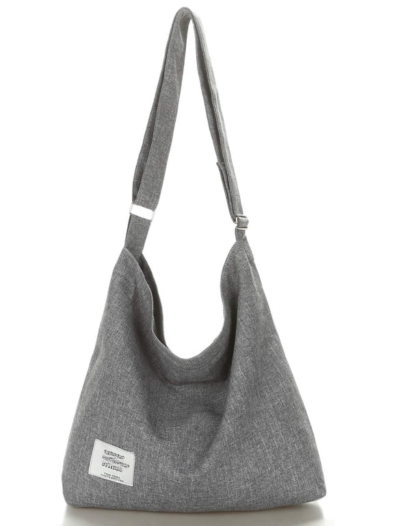 Women's Retro Large Size Canvas Shoulder Bag Hobo Crossbody Handbag Casual Tote
