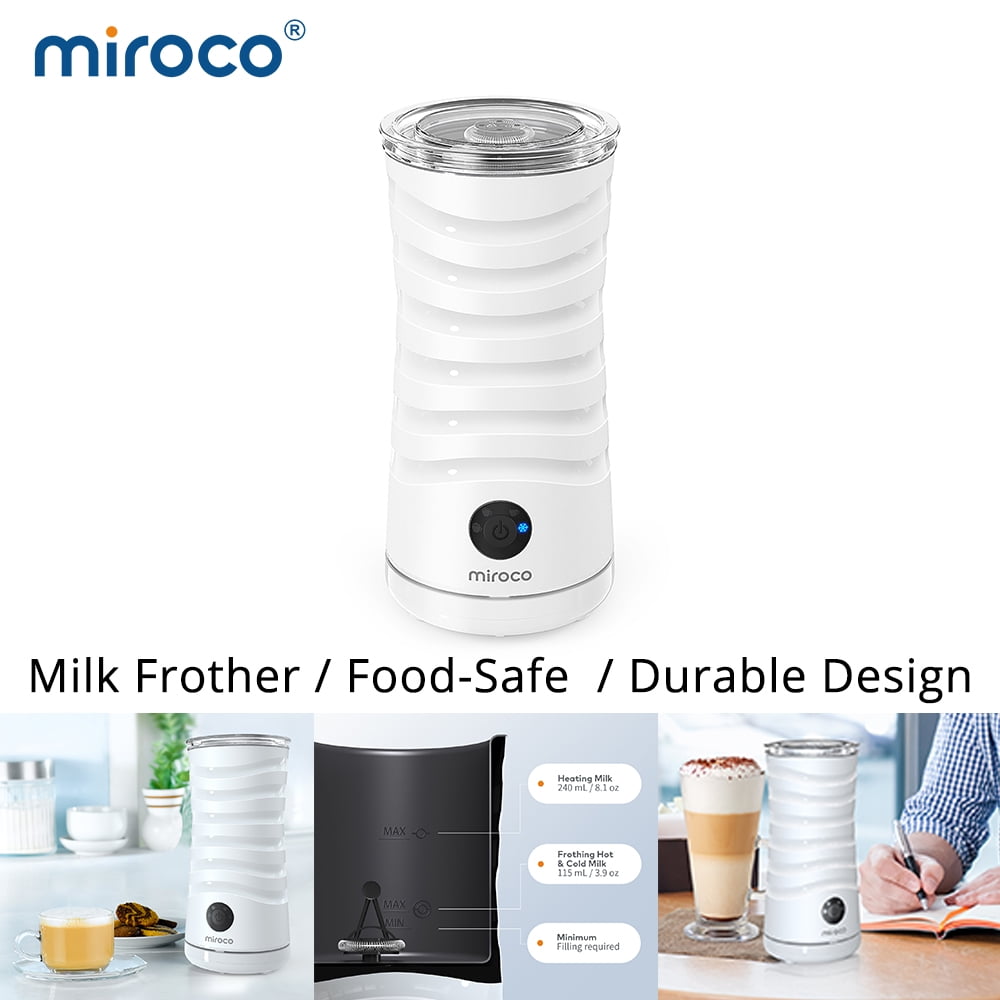 Miroco Milk Frother 005, 4 in 1 Automatic Stainless Steel Milk Steamer