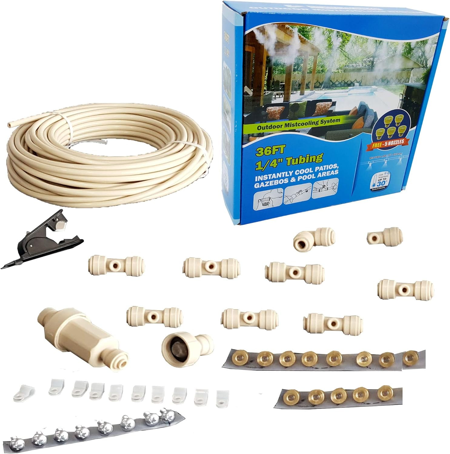 mistcooling - Patio Misting Kit Assembly - Make Your own Misting System ...
