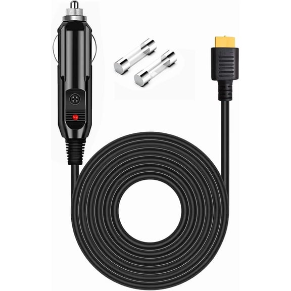 mistyhony 12V/24V Car Charger Cable for BLUETTI AC2A AC70 AC50B EB55 Elite 200 100 V2 Portable Power Station and More XT60 Connector Solar Generator DC Power Adapter Cord Car Charging Cable Plug