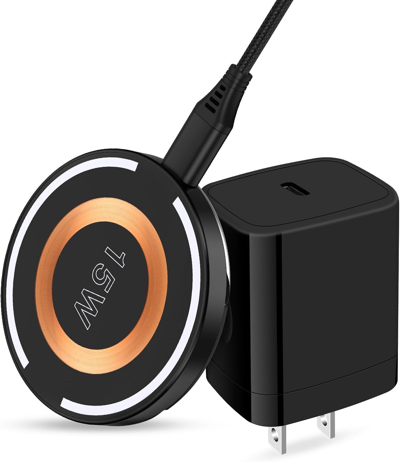 mistyhony 15W Fast Magnetic Wireless Charging Pad with PD 3.0 Adapter ...