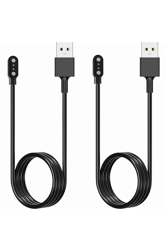 [2-Pack] 3.3FT Universal Magnetic Charging Cable Compatible with Letsfit, YAMAY, Willful Smartwatches and More (Includes Models: ID205L, SW023, Uwatch 3S)