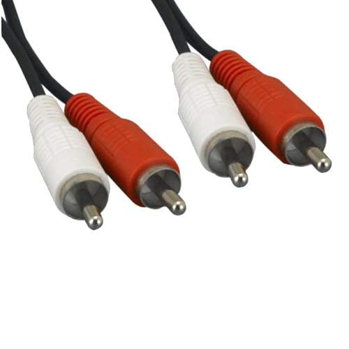 mistyhony 25FT RCA Red White Male to Male Stereo Audio Cable - Composite for PC/TV/DVD/Monitor/Auto Sound System, Black