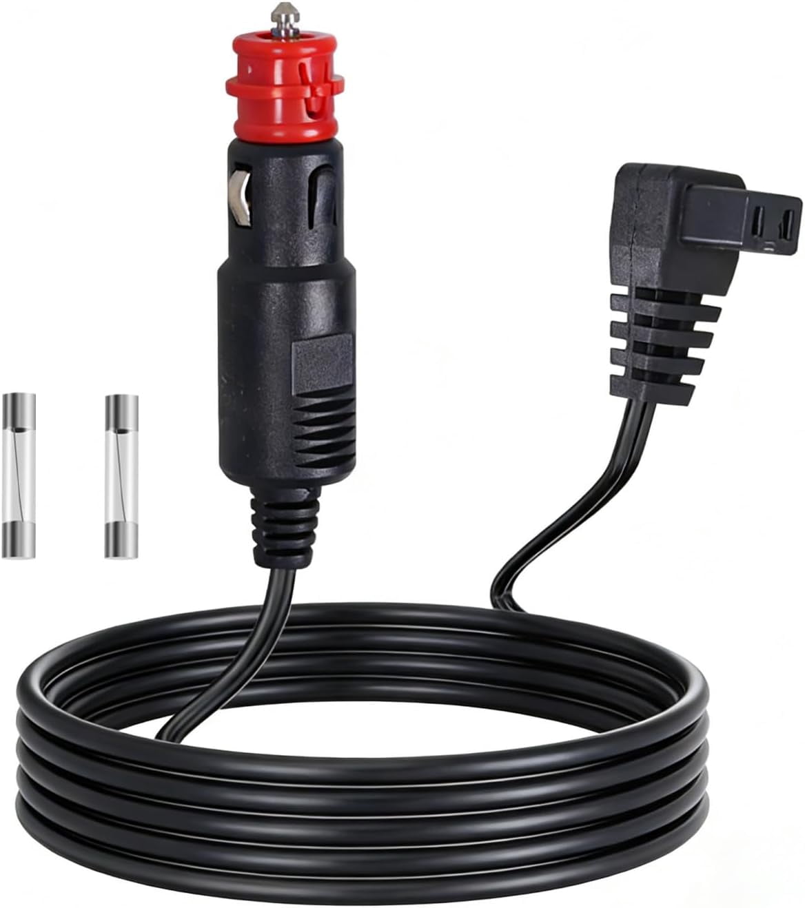 mistyhony DC 12V/24V Car Refrigerator Power Cord, 10FT 16AWG Pure Copper Portable Freezer Charging Cable with Multi-Protection, Male-to-Female Plug for Most Car Fridge Brands