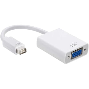 mistyhony Mini DVI to VGA Converter, Mini-DVI Male to VGA Female Video Cable Adapter (White) - 6 inches