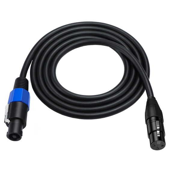 mistyhony Speakon to XLR Speaker Cable, XLR Female to Speakon Male Adapter, 50cm/1.6Feet with Twist Lock for DJ/PA Speakers