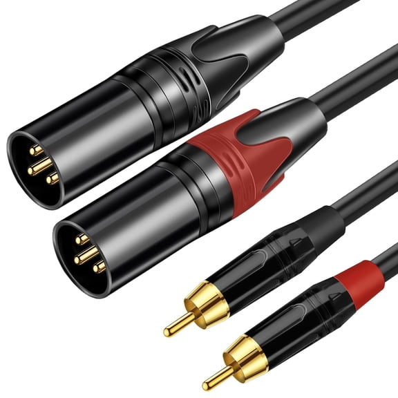 mistyhony XLR to RCA Cable Dual RCA to Dual Female XLR Stereo Audio Connection Microphone Cable (1.5M/5FT)