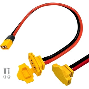 mistyhony XT60E-F Female to XT60 Male Fixed Mount Cable Bulkhead Mount Cable Dust Cover for RC FPV Drone Lipo Battery