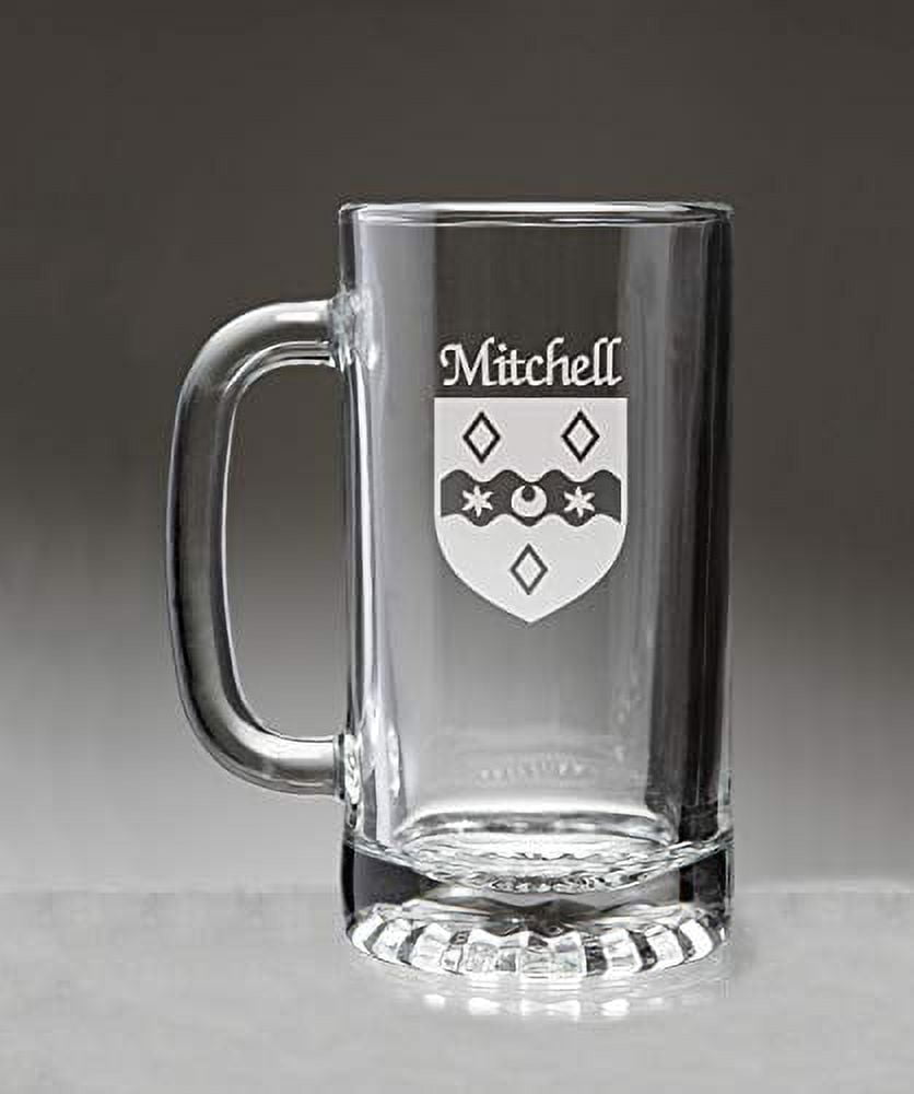 mitchell Irish Coat of Arms Glass Beer Mug (Sand Etched) - Walmart.com