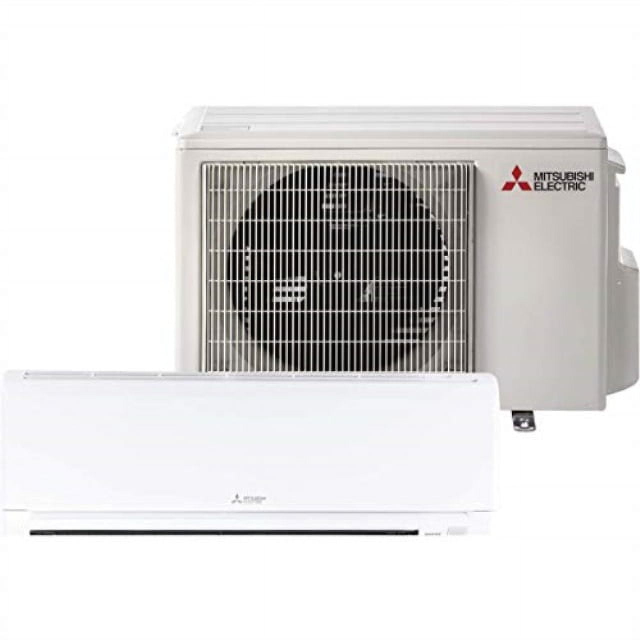 mitsubishi 12,000 btu 23.1 seer single zone ductless mini split heat pump  system (ac and heat) - Walmart.com