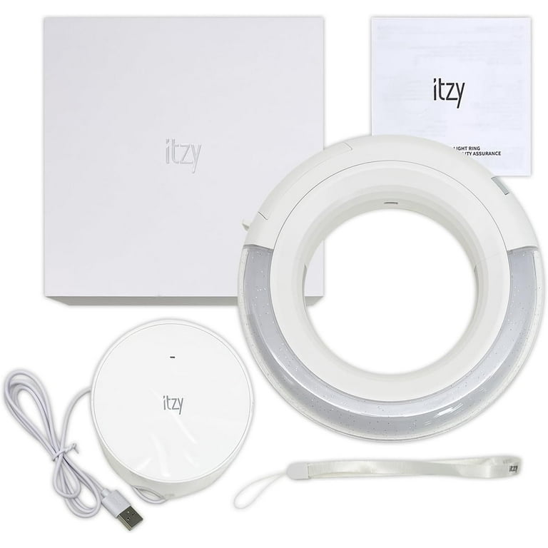 itzy ペンライトセット ホワイト ITZY LED KPOP Bright Lightstick Light Ring + Photocards Set, Fan