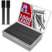 mivont 1000 X 0.5mm 2B Mechanical Pencil Refill Plastic Automatic Pencil Lead Black