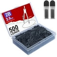 thumbnail image 1 of mivont 500Pcs/Box COMPASS LEAD REFILLS 2mm 2B HB Black 2.0mm drawing draft Black pencil sharpener, 1 of 5