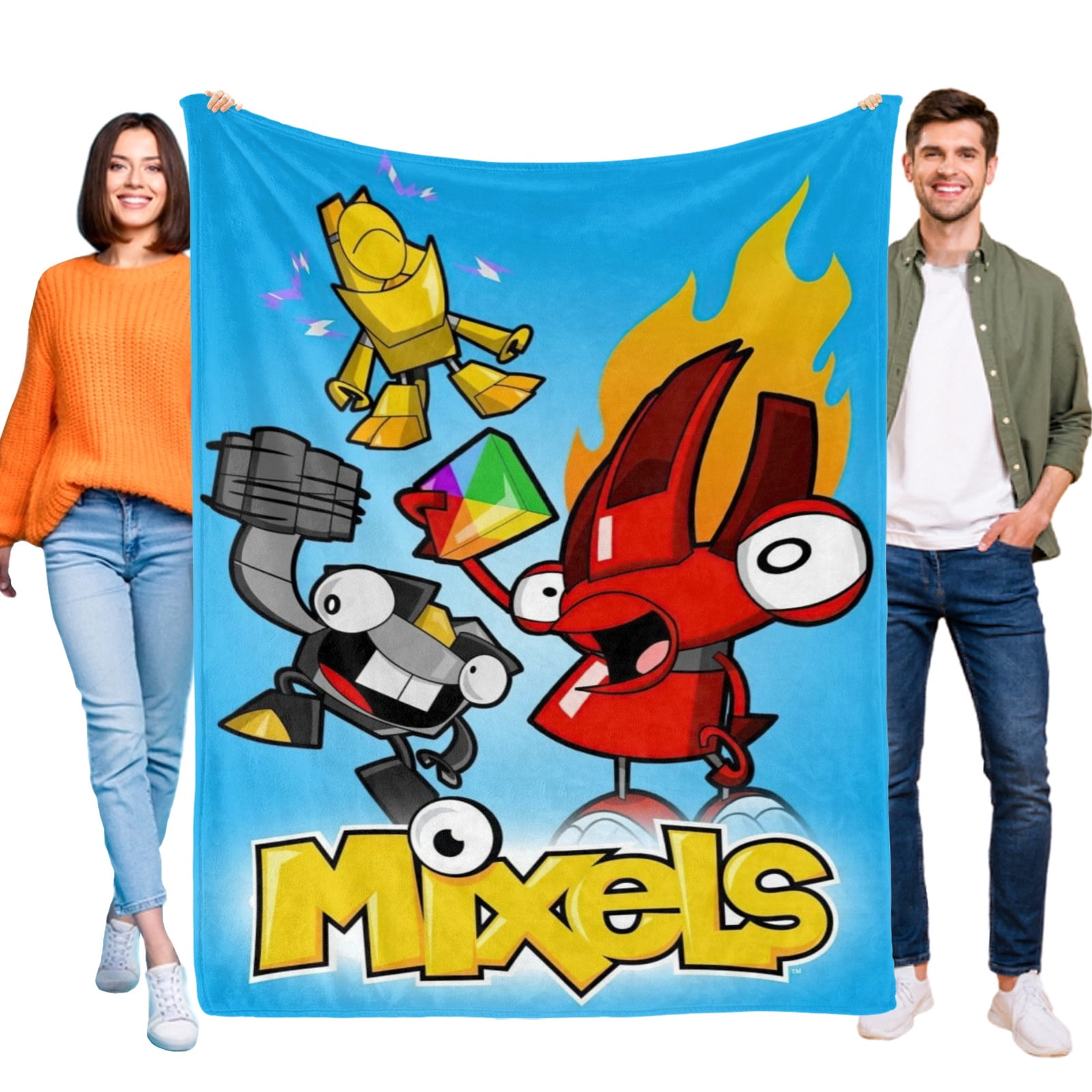 mixels Throw Blanket Gifts for Fans Lover Girls Boys Women Present Hoodie Him Bed 30"x40"
