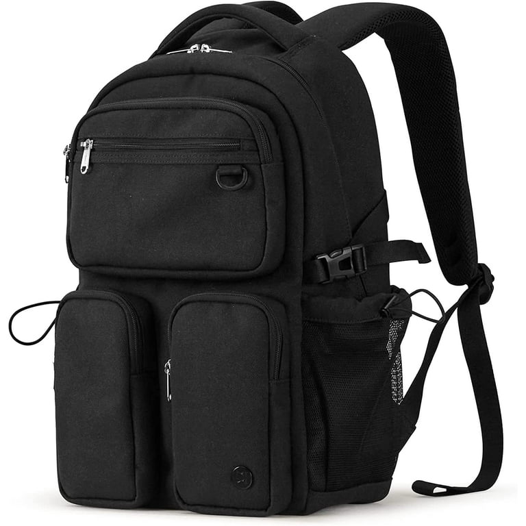 mixi Travel Laptop Backpack Lightweight Durable School Bookbag Men Woman 15.6 Computer Bag Water Resistant Outdoor Hiking Backpacks With Multifunction Pockets 17 Inch Black Walmart