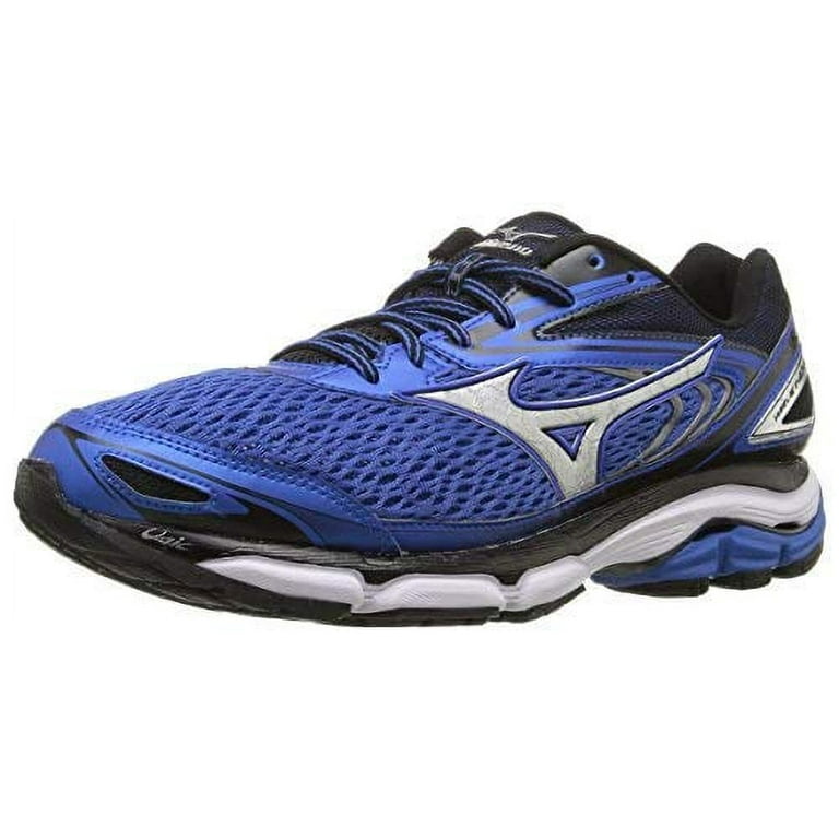 mizuno men's wave inspire 13 running shoe, strong blue/silver,