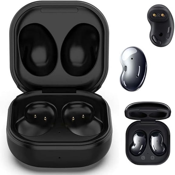 mjw001 Charging Case for Galaxy Buds Live SM-R180, Replacement Charger Dock Station for Samsung Galaxy Buds Live Wireless Bluetooth 5.0 Earbuds (Black)