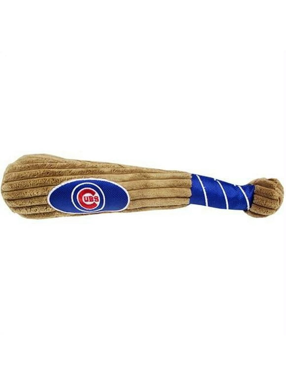mlb chicago cubs bat toy for dogs & cats. 29 mlb teams available. - plush pet toy with inner squeaker. officially licensed baseball bat.