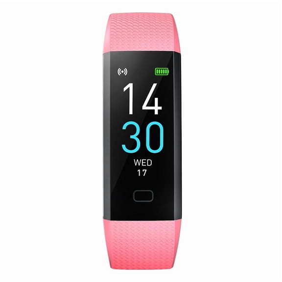 mlp002  No Bluetooth Pedometer Watch Fitness Tracker No Phone Needed, Step Counter Calories/Sleep Tracker for Walking Running for Men Women Waterproof pink