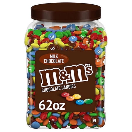 mms chocolate plastic jar pantry size bulk 62oz