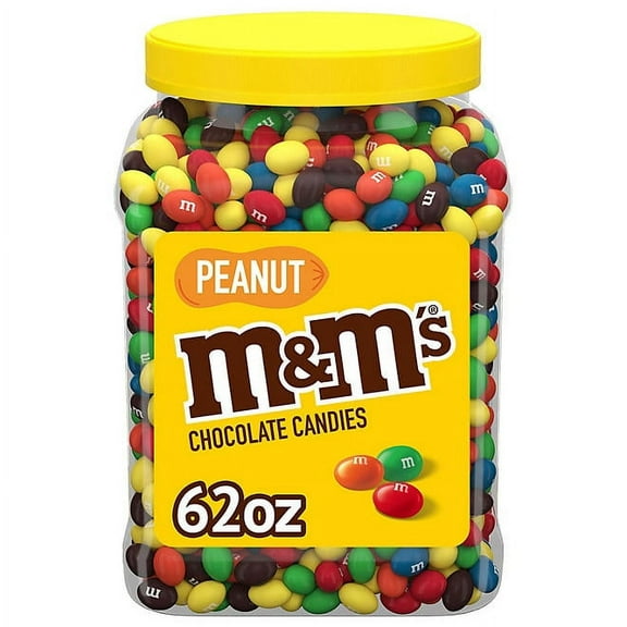 mms peanut chocolate candy bulk jar 62oz