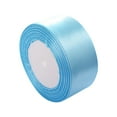 thumbnail image 1 of mnjin 25yd satin ribbon 38mm multi craft wedding supplies flower fabric party light blue, 1 of 2