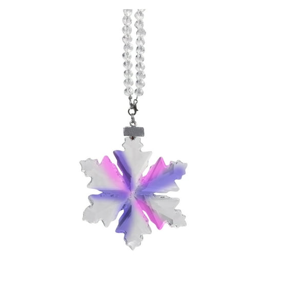 mnjin car decoration snowflake jewelry rearview mirror pendant car jewelry b