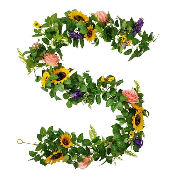 mnjin decoration garland flower for wedding artificial flower silk table vine home decor multicolor