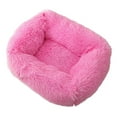 thumbnail image 1 of mnjin dog bed calming dog cat bed soft and fluffy cuddler pet cushion self warming puppy beds machine washable hot pink, 1 of 9
