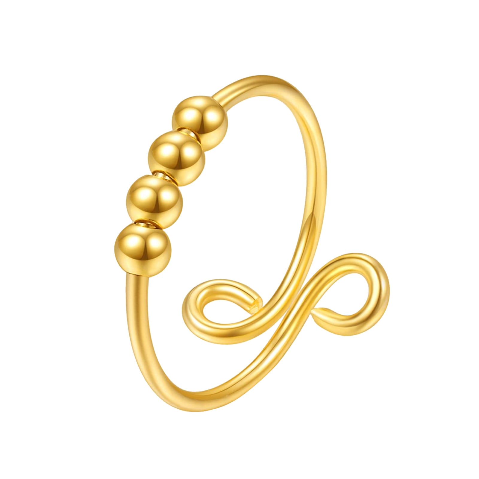 Fibonacci Spiral Golden Ratio Rings for Women Men Sacred Math Geometry  Stainless Steel Adjustable Finger Ring Jewelry Gifts