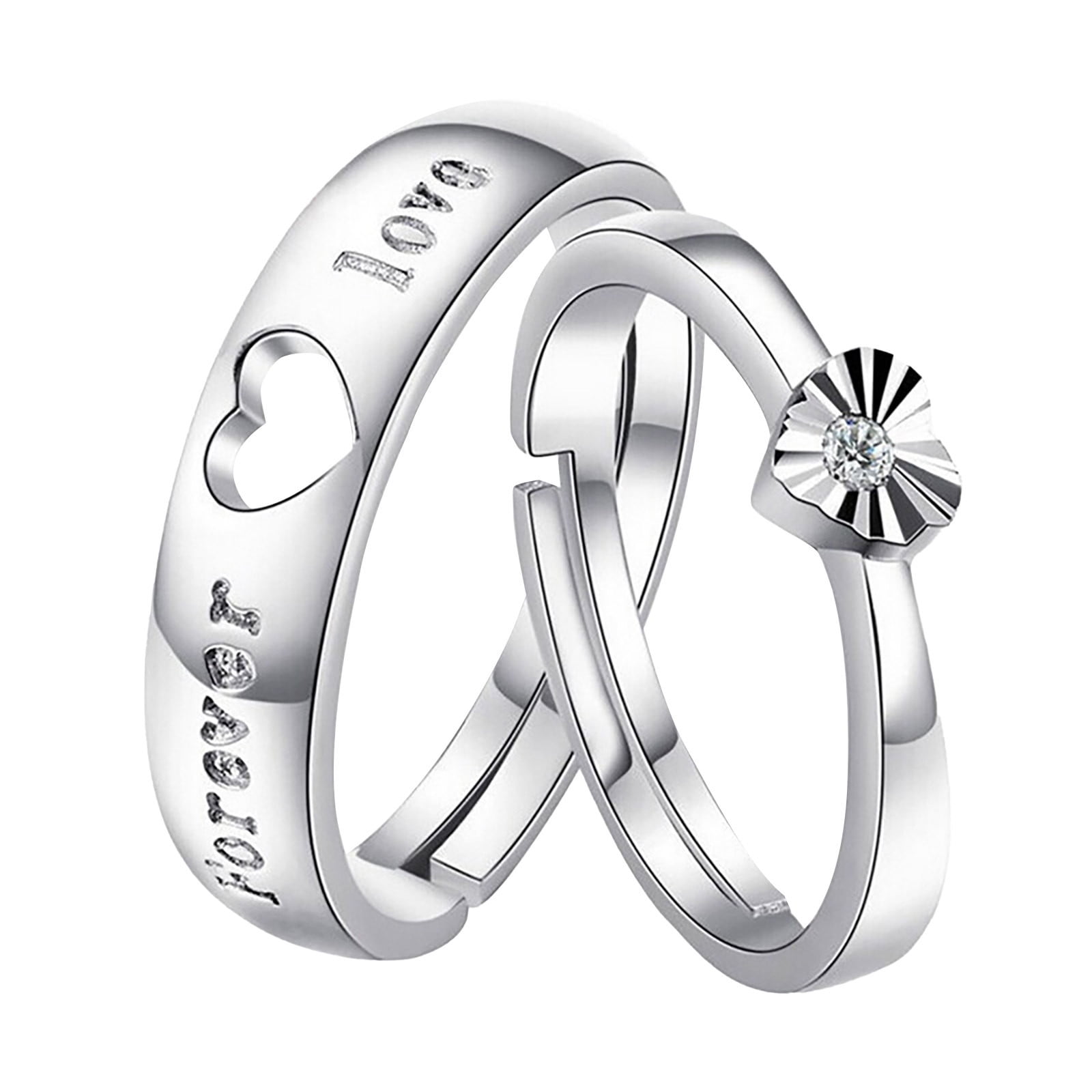 Superlative 925 Sterling Silver Couple Rings