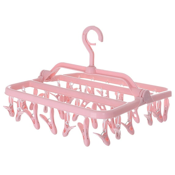 mnjin multi clip hanger foldable household windproof clip socks underwear red