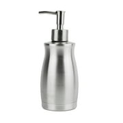 mnjin soap dispenser stainless steel and leak proof kitchen bathroom 13.5oz 400ml silver