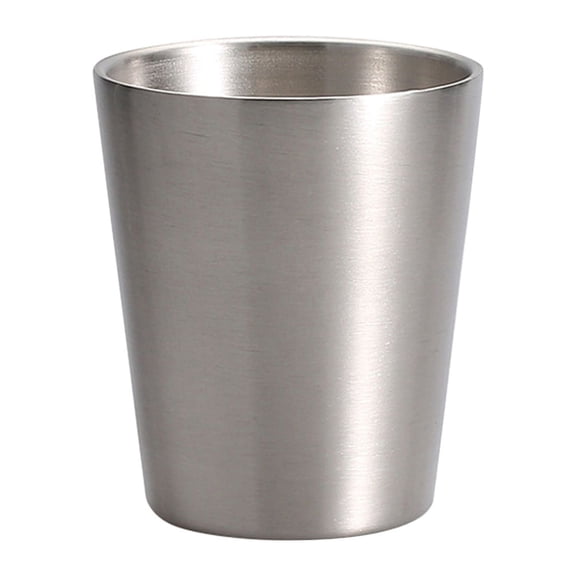mnjin stainless steel cups shatterproof cup tumblers metal drinking glasses for bar home restaurant silver a